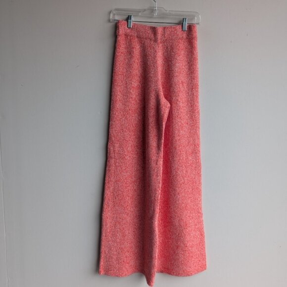 Zara coral knit wide leg trousers - Picture 3 of 7